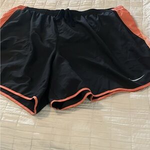 Nike Black Athletic Shorts with Coral Trim